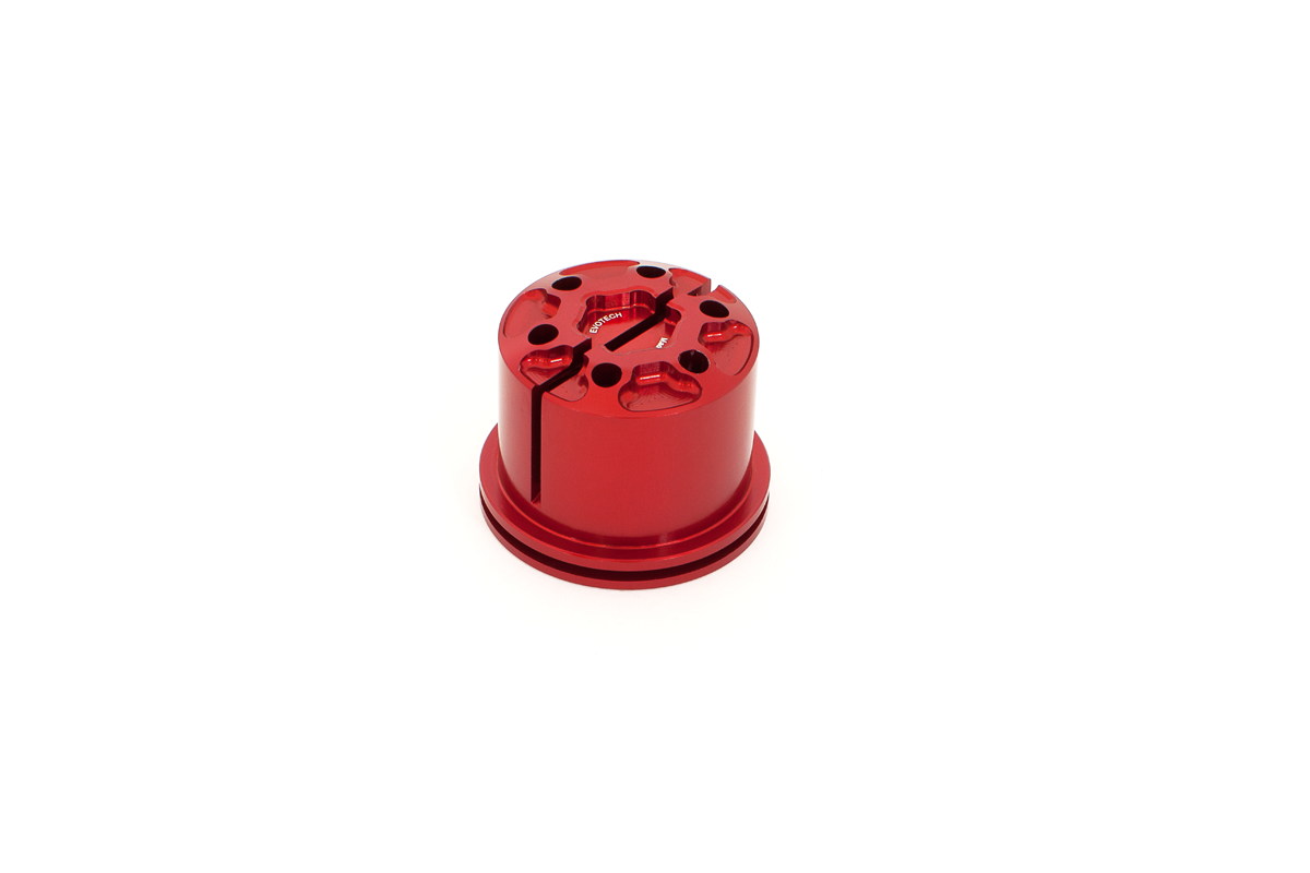 Evotech top yoke nut Ducati red