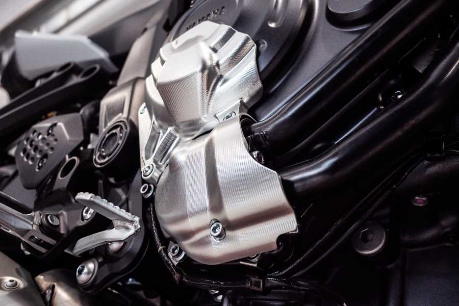 Copertura Protezione Pompa Acqua Per Yamaha Tenere 700 2019-2023 - Alluminio CNC, Colore Blu - Foto 3