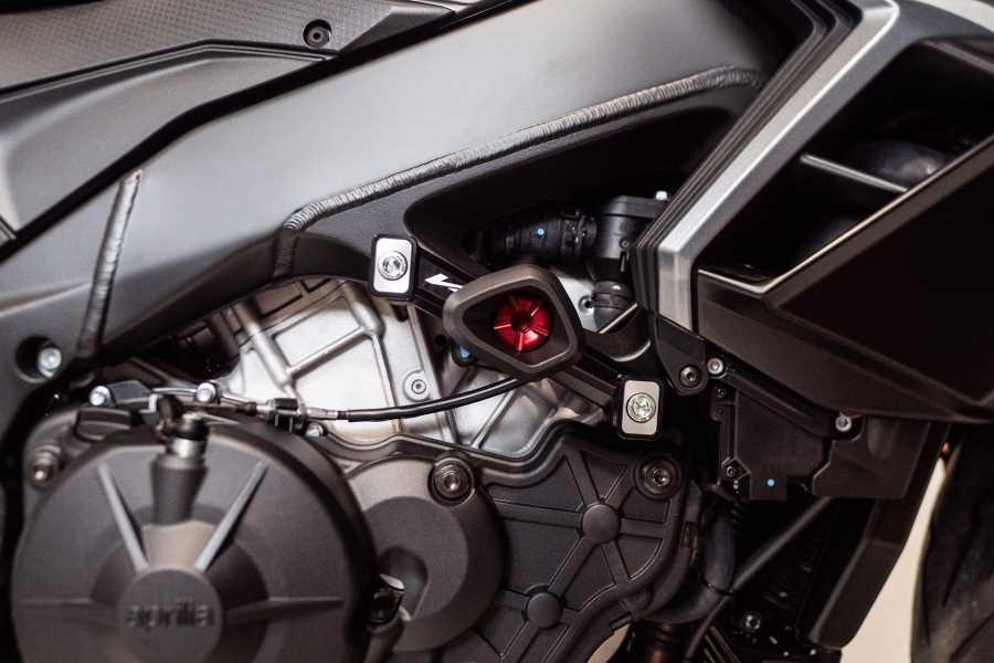 Béquille D'atelier Centrale Power Evo Pour Aprilia Tuono V4 2021-2024 - Rouge, Neuve