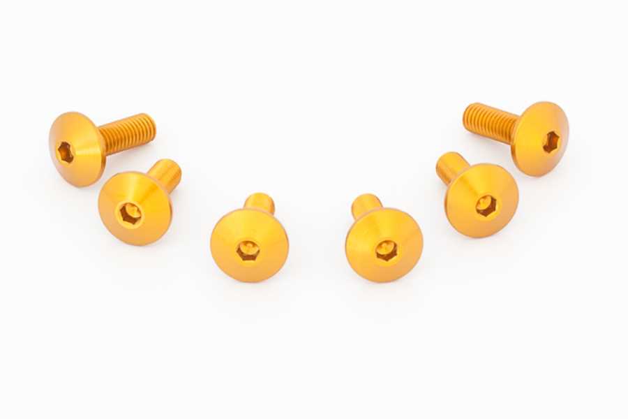 Kit De 8 Piezas De Tornillos En Ergál Con Arandelas De Teflón Verde - Tamaño M5, Uso Universal