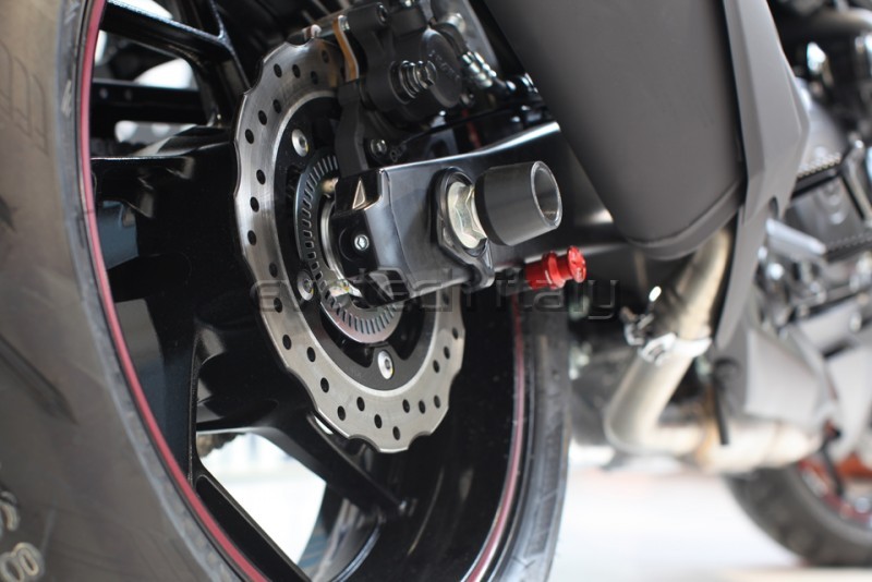 Tamponi Paratelaio Protezione Per Suzuki GSX-S750/1000 - Alluminio CNC, Anodizzati, Colore Blu, Facile Montaggio