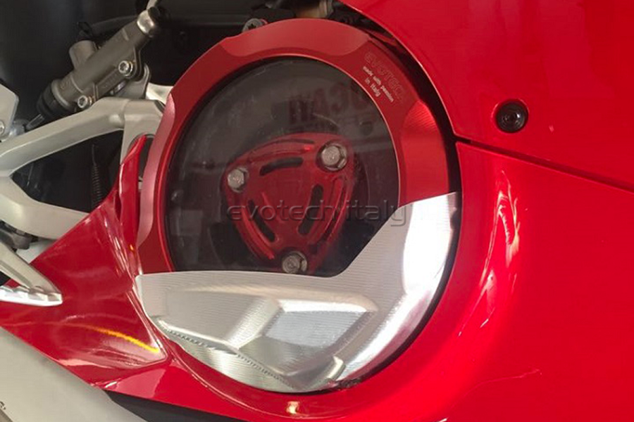 Panigale V4 right engine guard compatible only with Evotech cover
