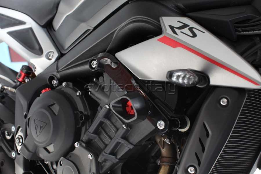 Extension De Béquille Latérale Pour Triumph Street Triple 675/765 - Alliage Aluminium CNC - Noir/rouge/gris - Stabilisateur Moto