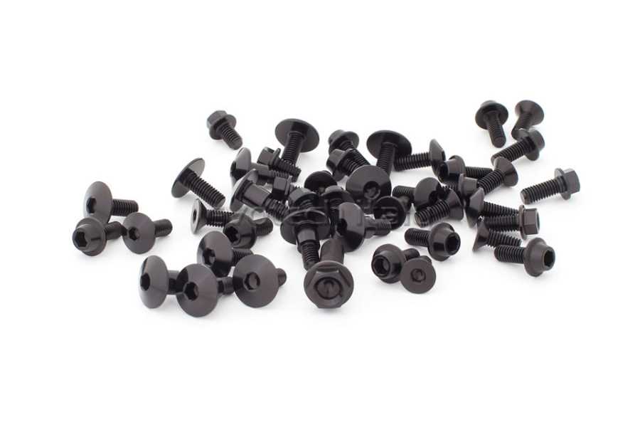 Kit Bulloni Carenatura Moto In Acciaio Per Yamaha YZF-R1 2004-2006 - 147 Pezzi - Colore Titanio