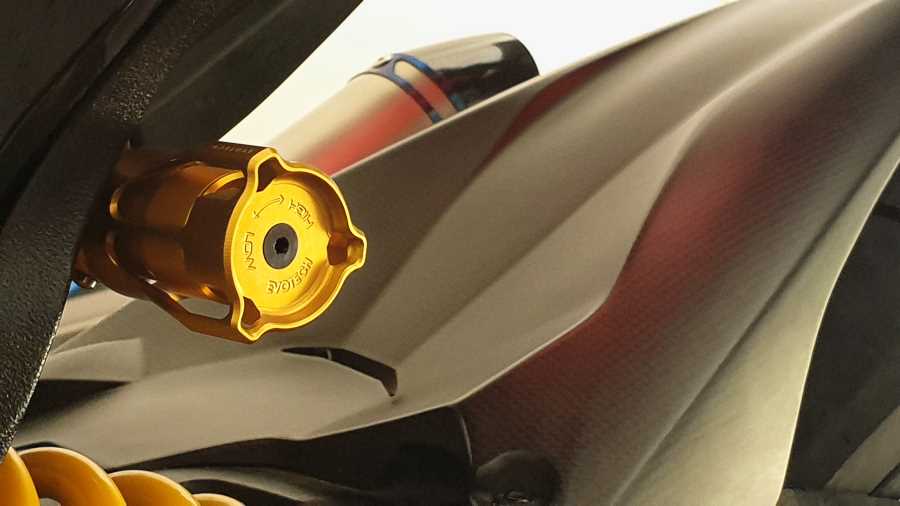 Pomello Regolazione Ammortizzatore Posteriore In Alluminio CNC - Compatibile Con KTM 950/990 Adventure, Arancione
