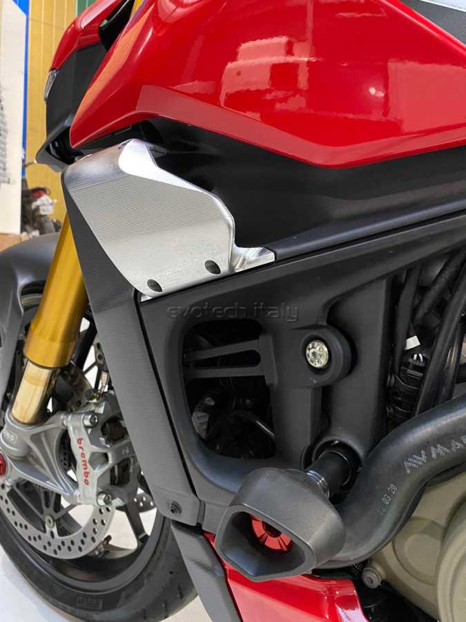 4 alette per spoiler fisse, deflettori fissi, per Ducati Streetfighter V4/S/SP V2/S, alette nere 4 alette per spoiler fisse, deflettori fissi, per Ducati Streetfighter V4/S/SP V2/S, alette nere